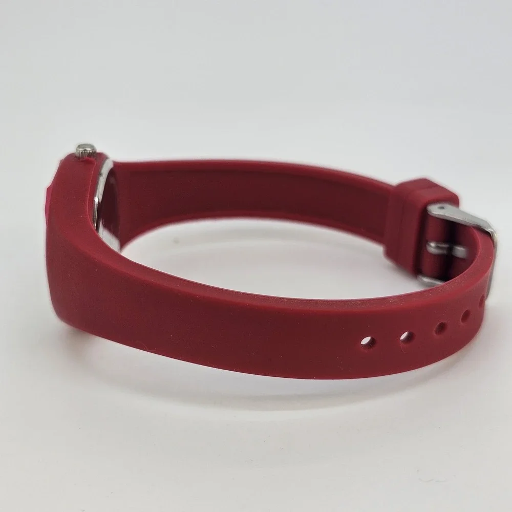 30MM Women's Christmas Watch White Dial Red Plastic Bands New‎ Battery